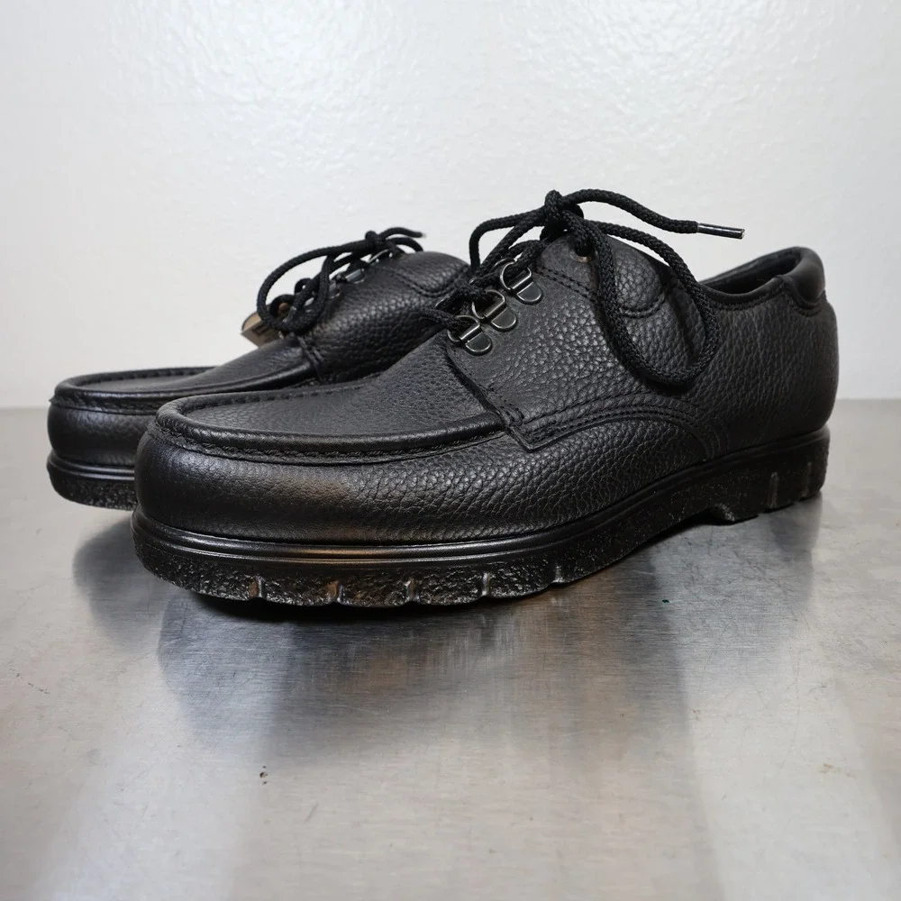Red Wing 8624 Oxford Shoes Mens 9.5 D Black Leather Vintage USA Deadstock Work